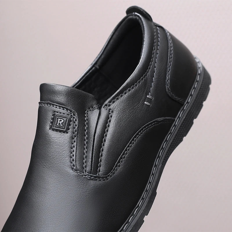 Children Campus Black Leather Shoes, Cowhide Single Shoes Spring And Autumn Style Breathable British Soft Boys Babies Children