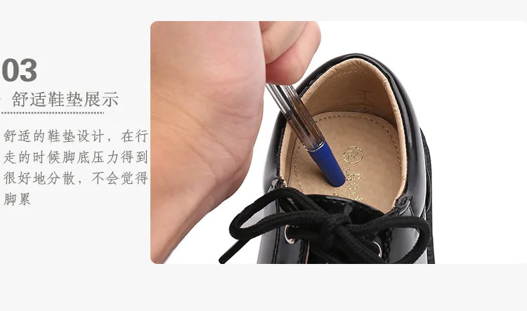 New Big Kids Loafers Boys Patent Leather Shoes Adult British Style Dress Shoes Men Casual Versatile Shoes Soft Sole Comfortable