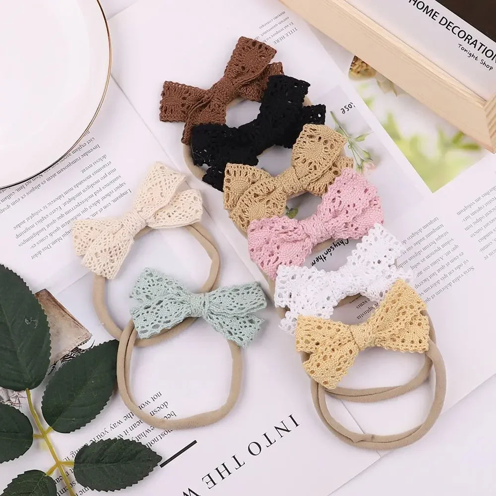 Infant Toddler Newborn Elastic Headwear Kids Nylon Soft Hairbands Baby Headband Hair Band Bow Headbands
