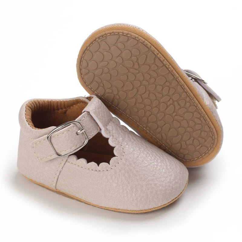 Zapatos de Bebé Clásicos Rayas Cuero Niño Niña Multicolor Suela de Goma Antideslizante Primeros Pasos Mocasines de Bebé