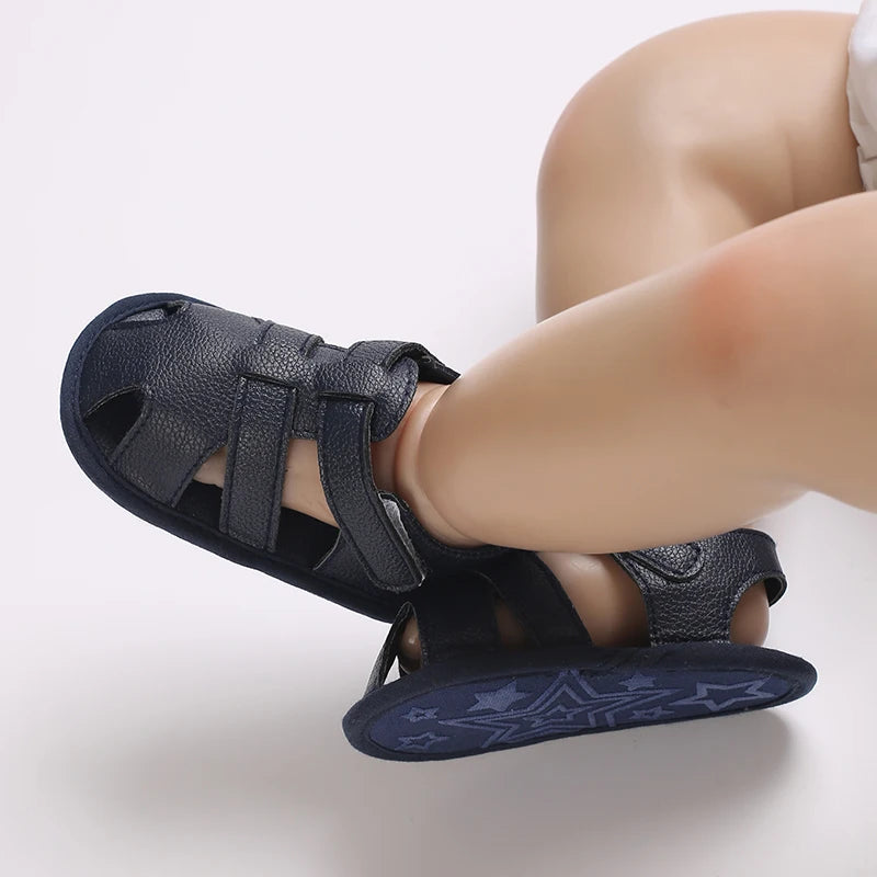 Baby Shoes Summer Collection For Boys Aged 0-1 Including Ankle Sandals and Baby Walking Shoes