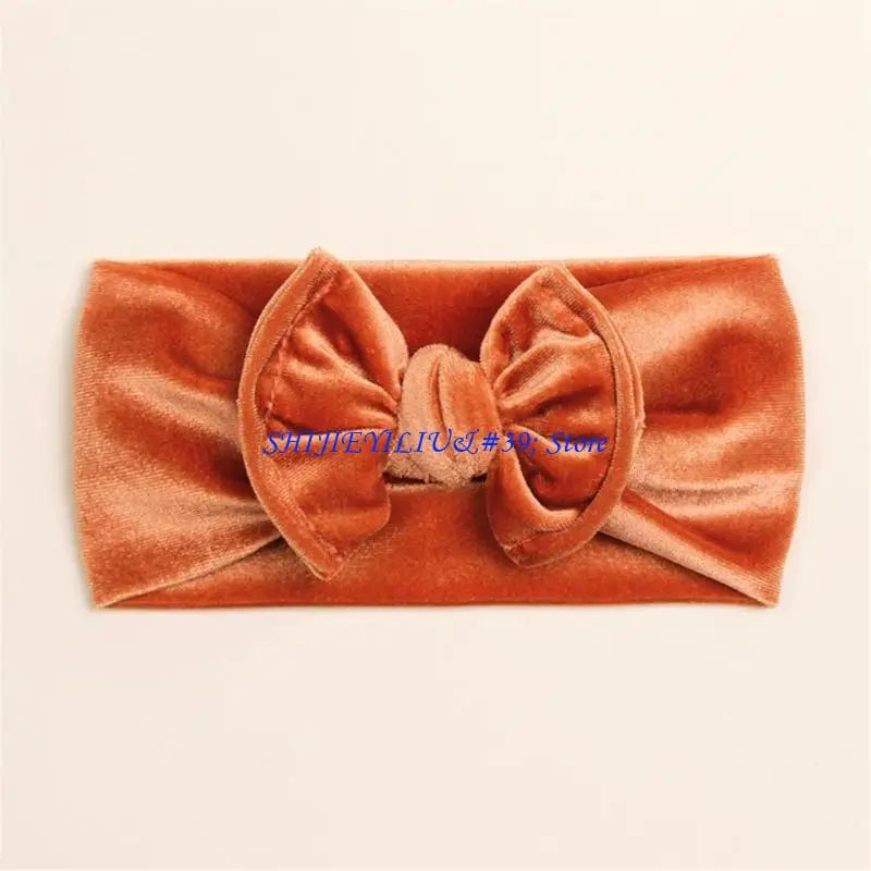 E21F Baby Headband Bows For Baby Girl Headbands Elastic Nylon Newborn Hair Turban