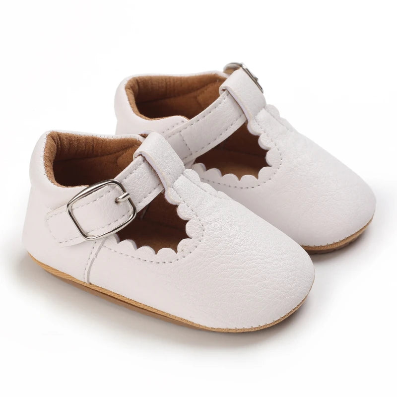 Baby Shoes Classic Stripe Leather Boy Girl Shoes Multicolor Toddler Rubber Sole Anti-Slip First Walkers Infant Moccasins