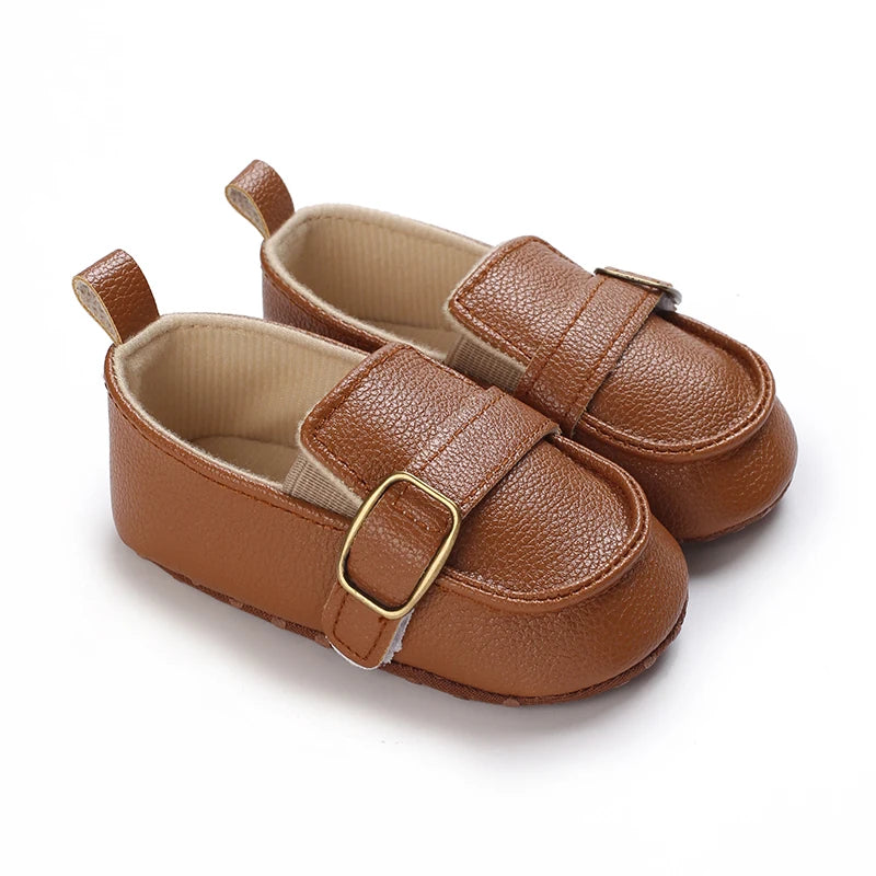 Baby Boy Vintage Leather Shoes 0-18M Multicolor Cuff First Walker Soft Sole Comfortable Spring Autumn Newborn
