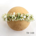 Newborn Headband for Photography Props Flower Baby Girl Tieback Flowers Pearl Wreath Newborn Photography Infant Hair Accessories