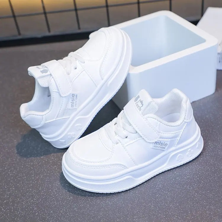 2026 New Leather Kids Running Shoes youngsters teens Casual Fashion Walking Sneakers Breathable Non-slip Girl Tennis Footwear