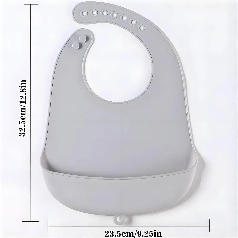 Baby Bib Adjustable Waterproof Bibs Babies Soft Edible Silicone Newborn Saliva Dripping Towel Drooling Children Scarf BPA Free