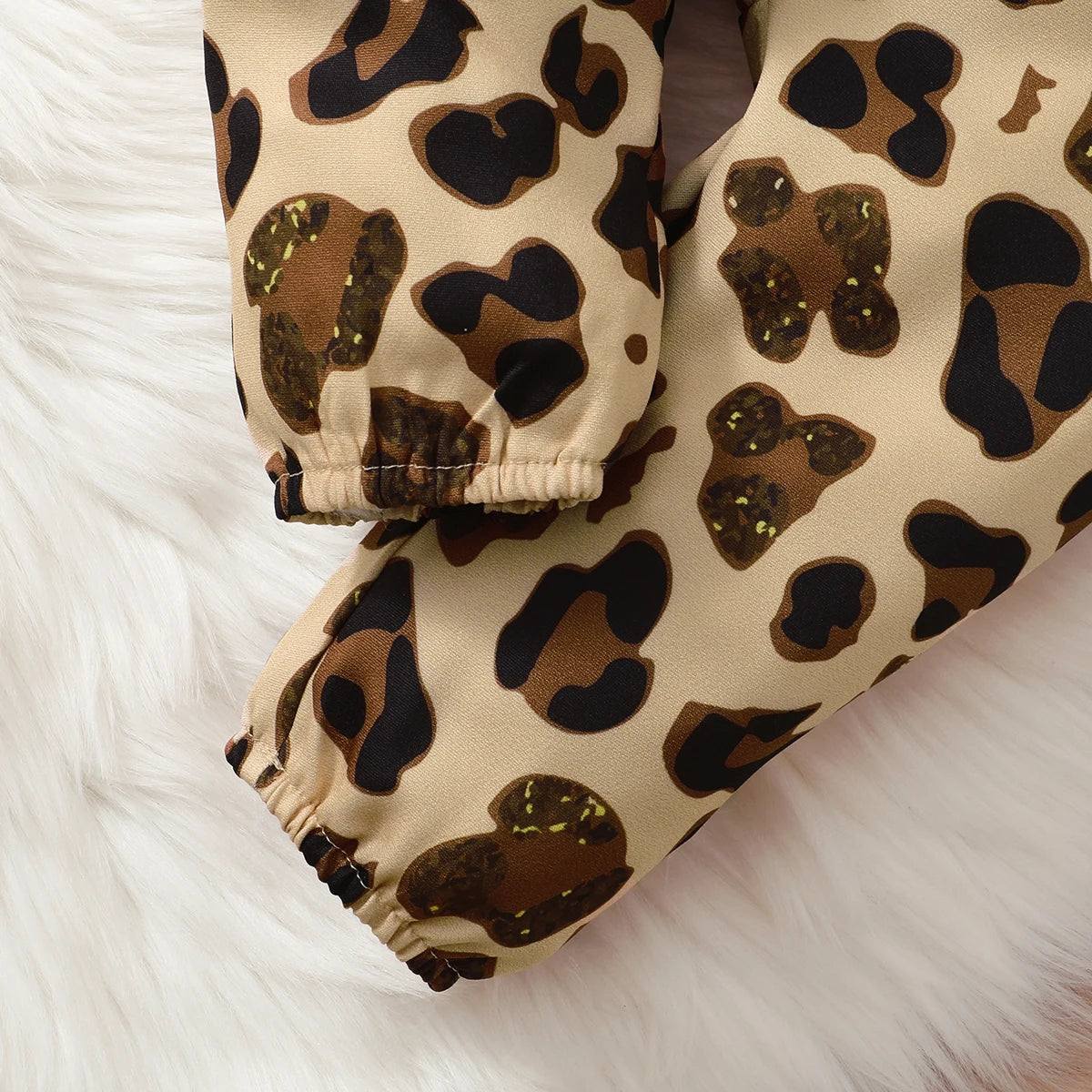 Conjunto de ropa para bebé recién nacido de 0 a 18 meses, body de manga larga + pantalones de leopardo + diadema, 3 piezas, atuendos de otoño a la moda para niña pequeña