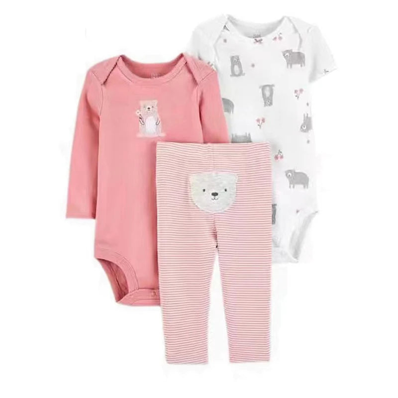 2025 Baby Mädchen Kleidung Herbst Frühling Neugeborenen Outfit Baumwoll-Body Oberteil und Hose Set Kinder Kleinkind Kleidung 6-24M