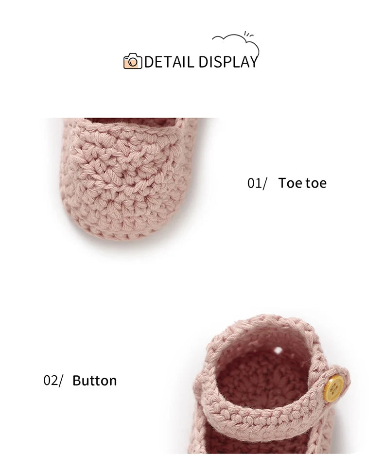 Baby Shoes 100%Cotton Knitted Newborn Boy Girl First Boots Fashion Solid Infant Footwear 0-18M Breathable Cute Shallow Seasonal