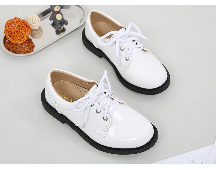 New Big Kids Loafers Boys Patent Leather Shoes Adult British Style Dress Shoes Men Casual Versatile Shoes Soft Sole Comfortable