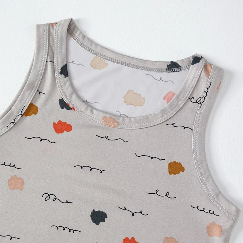 1/3/4 Piezas Chaleco Joker de Color Sólido Delgado para Niños Cuatro Estaciones Camisa de Fondo Suelta y Cómoda para Niño Camiseta Dulce y Encantadora para Niña