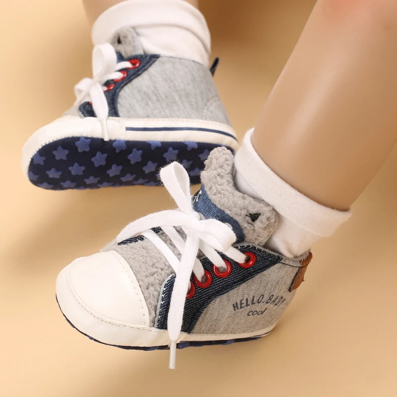 Cartoon Baby Sneakers Baby Boys Girls Canvas Shoes Non-slip Non-slip soft sole Comfortable Soft Unisex Baby Shoes 0-18M