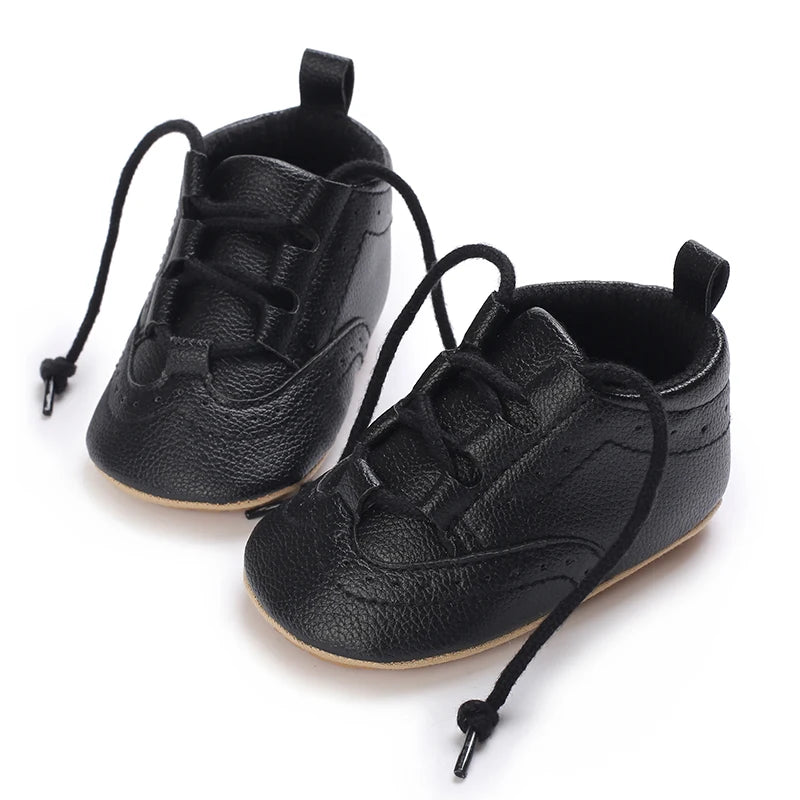 Newborn Baby Boys' Shoes Moccasin Fashion Casual Sports Shoes White Baptist Soft Sole Anti Slip First Step