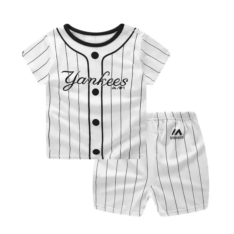 Baby Boy Clothes Summer 2026 Newborn Baby Boys Clothes Set Cotton Baby Clothing Suit (Shirt+Pants) Plaid Infant Clothes Set