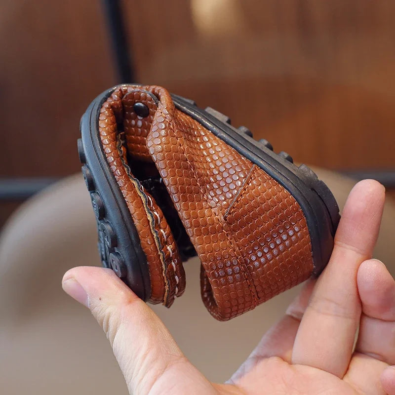 Leather Shoes Kids Loafers Casual for Boy Kid Shoe for Girl Soft Soled Shoes Leather Shoe for Kid Girls