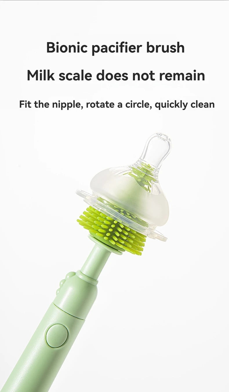 Travel Baby Bottle Brush Set - Newborn Safe Silicone Cleaning Brushes with Storage Box for Bottles, Nipples & Accessories
