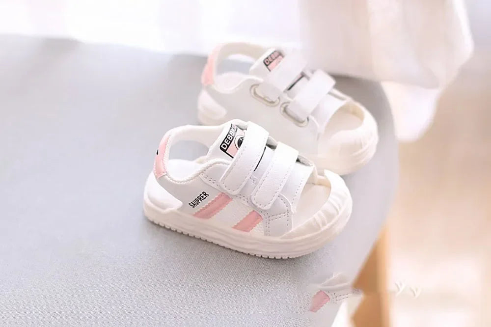 Fashion Baby Sandals Trendy Closed-Toe Sandals Children Toddler Walking Shoes Kids Outdoor Anti-Slip Soft and Comfortable Shoes