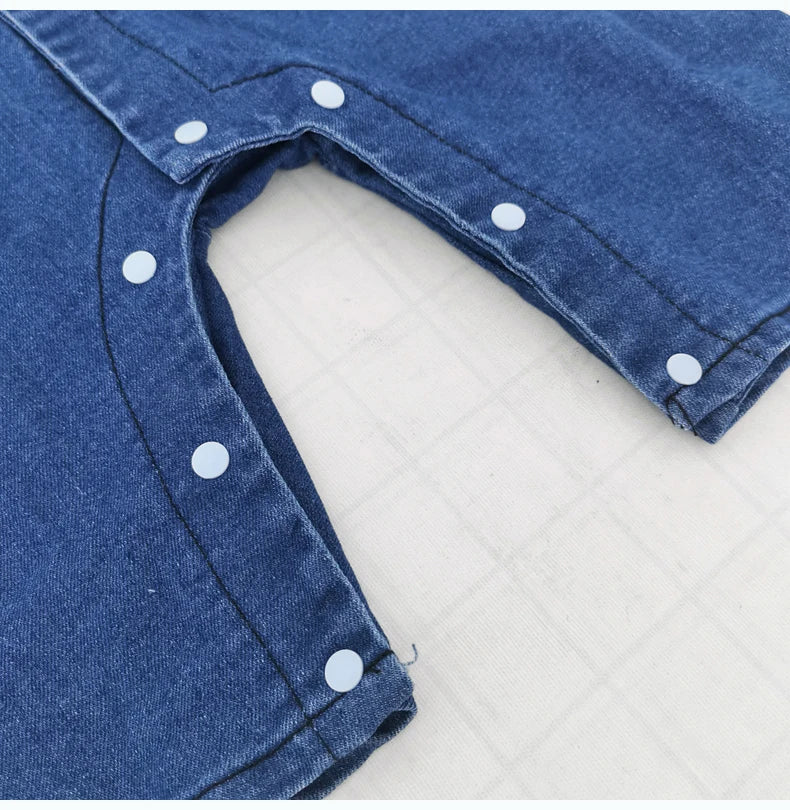 IENENS Baby Strampler Neugeborenen-Jumpsuits Kleidung Jeans Overall 0-18 Monate Junge Mädchen Weiche Anzüge Kinderkleidung