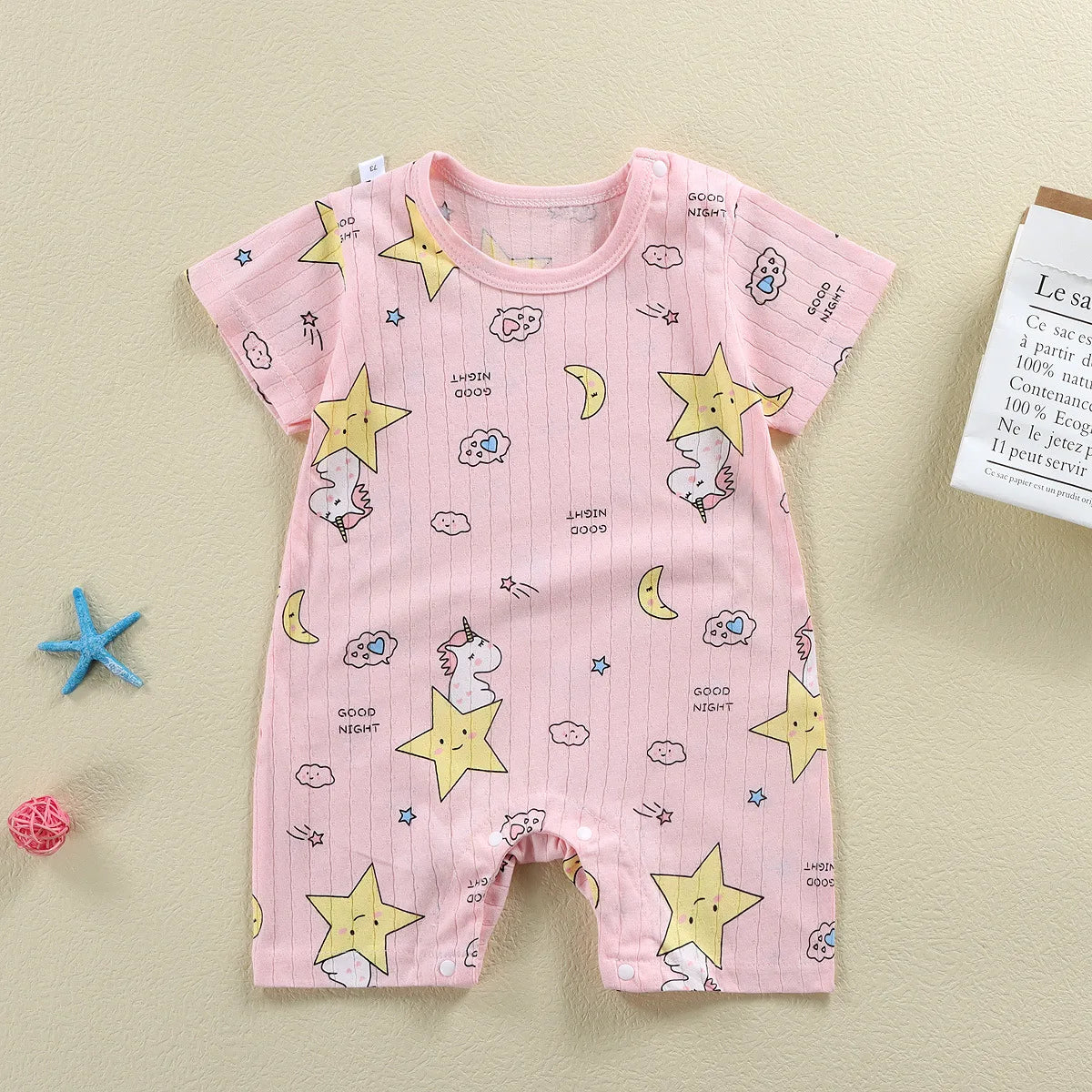 2025 Climbing Clothes Pure Cotton Summer New Version Of Male Baby Thin Female Short Sleeved Children Onesies Kids Clothes
