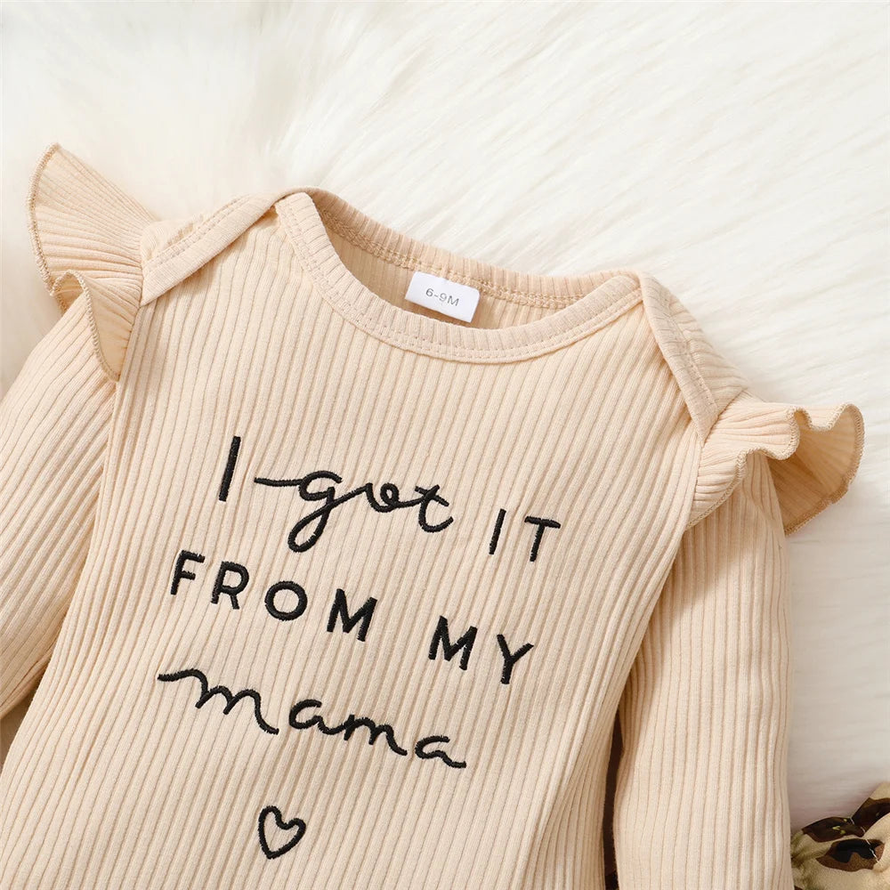 Conjunto de ropa para bebé recién nacido de 0 a 18 meses, body de manga larga + pantalones de leopardo + diadema, 3 piezas, atuendos de otoño a la moda para niña pequeña