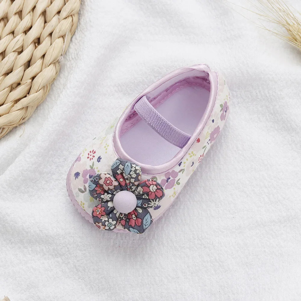 Zapatos de Bebé para Niñas, Flores Coloridas, Zapatos de Princesa, Bebé y Niño Pequeño, Algodón Suave, Antideslizantes, Primeros Pasos, 0-18 Meses