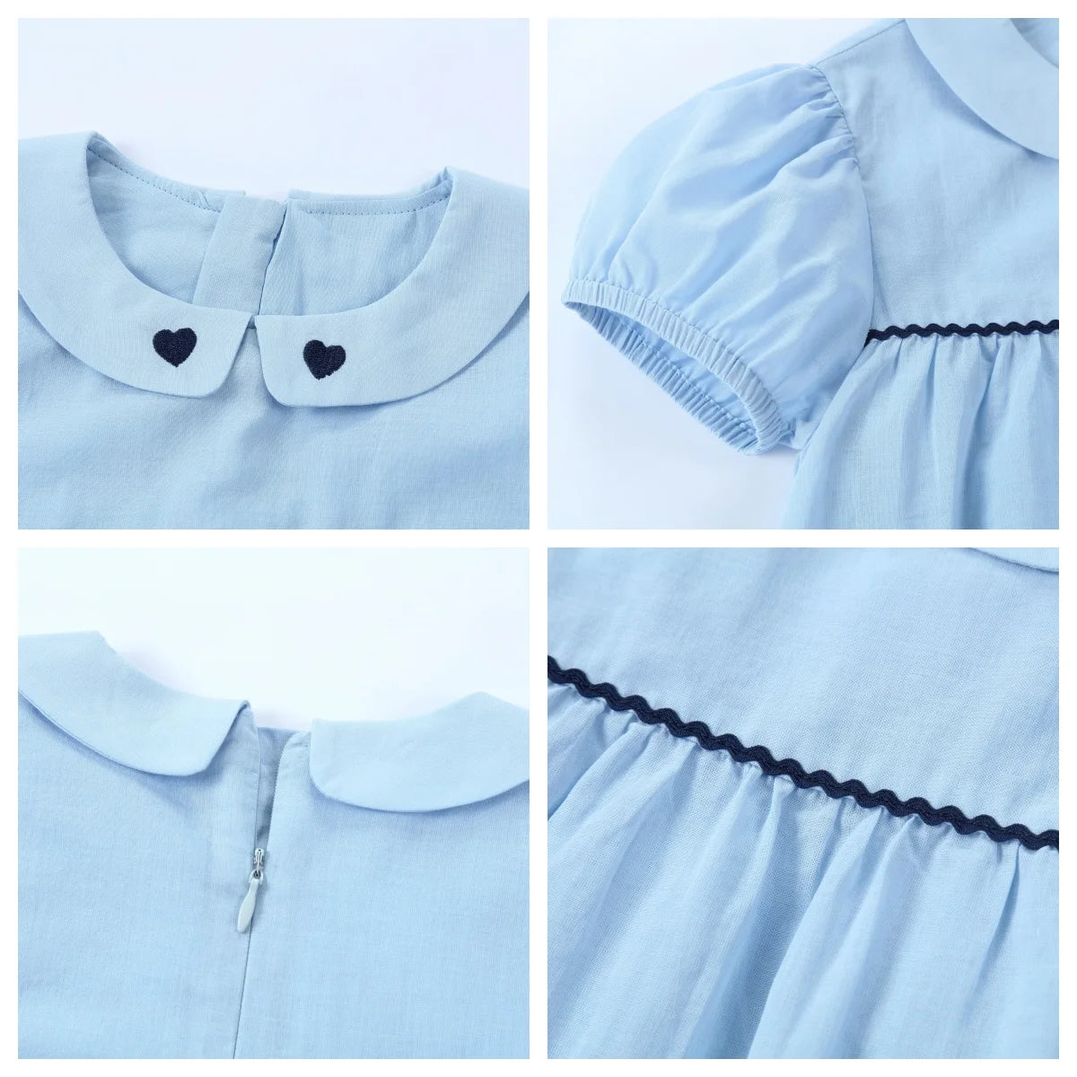 AP Barcelona Blue collection Girls Dress Embroidery Brothers Sisters Family Matching Clothing Boys Plaid Set Knit Top