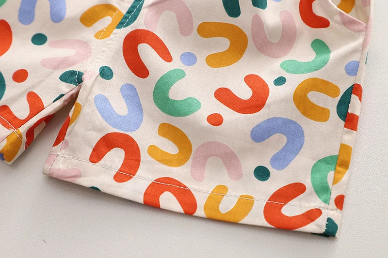 Nuevo Traje de Ropa de Verano para Bebés, Conjuntos Infantiles, Camisa de Letras de Moda para Niños, Pantalones Cortos, 2 Piezas/Conjuntos, Disfraz Casual para Niños Pequeños, Chándales para Niños