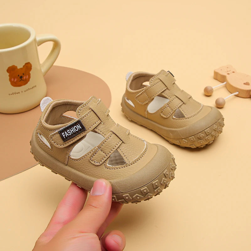 Baby Boys Girls Sporty Sandals 2026 New Summer Toddler Toes Capped Sandals Non-slip Simple Chic Versatile Outdoor Play Barefoot