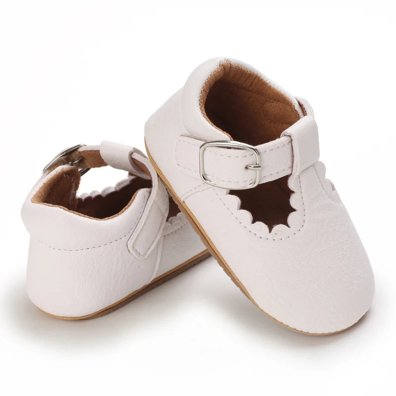 Zapatos de Bebé Clásicos Rayas Cuero Niño Niña Multicolor Suela de Goma Antideslizante Primeros Pasos Mocasines de Bebé