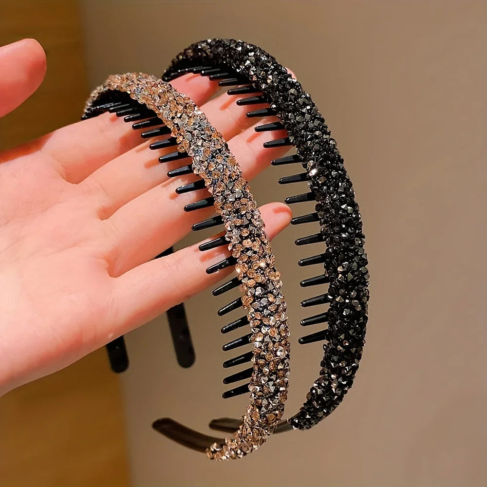 2/6Pieces of Children's Toothed Rhinestone Non-Slip Headbands Do Not Strangle the Head
