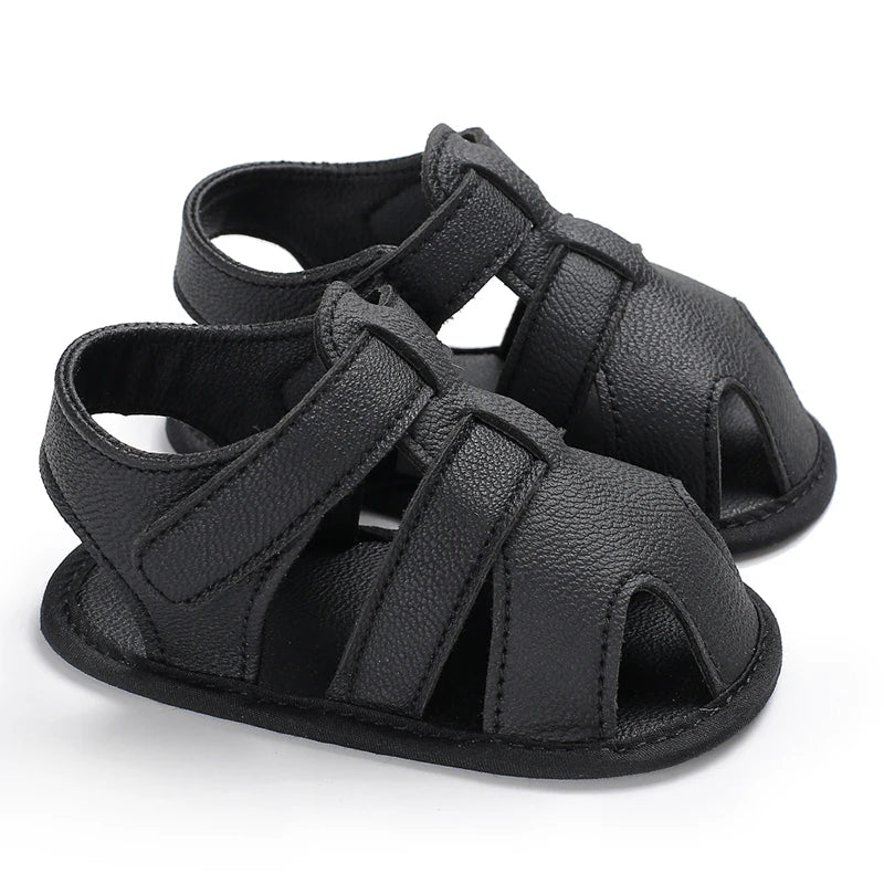 0-18M Baby Walking Sandals - Breathable Anti-Slip Soft Sole Shoes for Newborn Boys & Girls, Summer Infant First Walkers