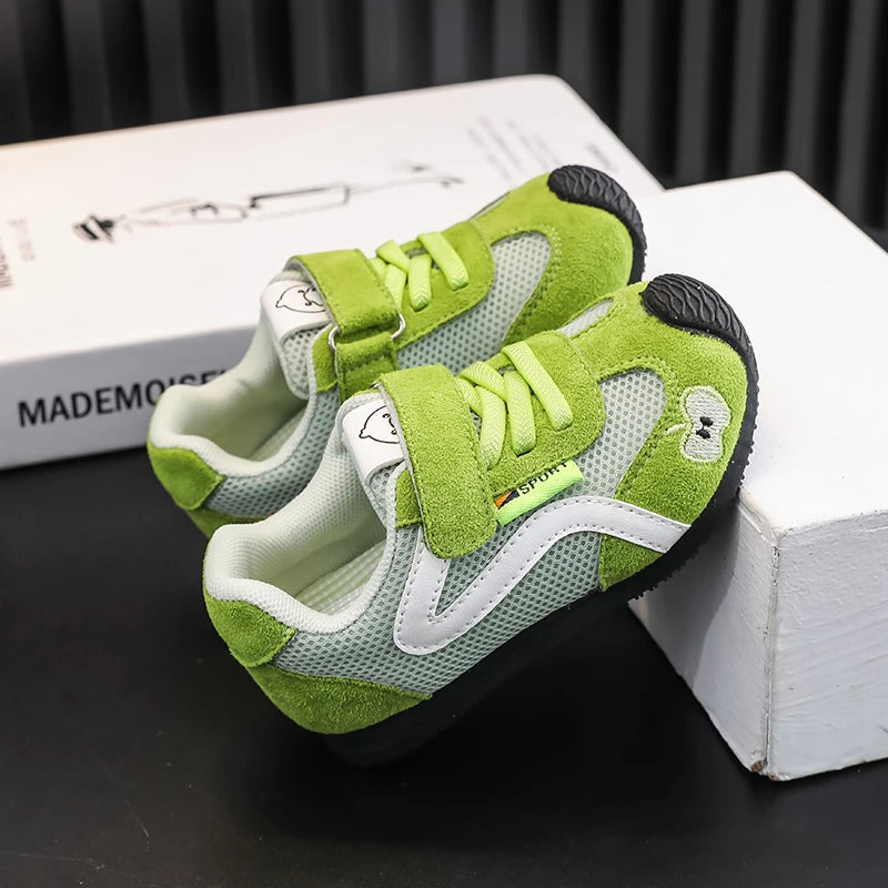 Baby Walking Shoes New Style Girls Retro Style Soft Sole Non Slip Casual Shoes Boys Breathable Versatile Forrest Gump Shoes