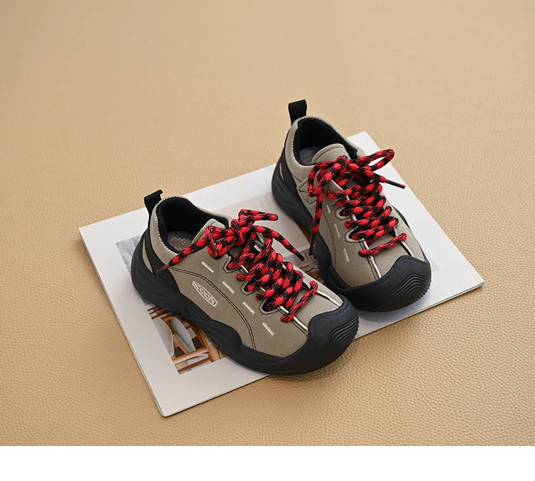 Baby Girls Boys Genuine Leather Sneakers Autumn Kids Casual Shoes Non-slip Soft Sole Infant Toddler Shoes Children Hiking Shoes
