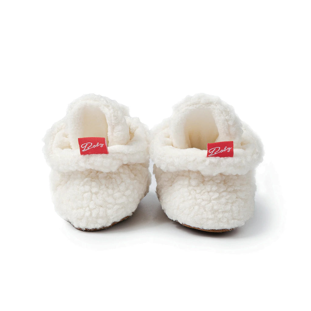 Meckior Botines de forro polar para bebé, zapatillas para bebé, niña y niño, antideslizantes, suela blanda, calcetines para bebé, primeros andadores de recién nacido, zapatos cálidos para cuna