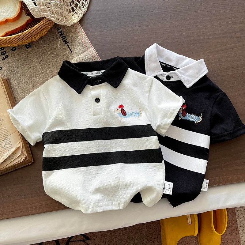 Moda de Verano para Niños Ropa Infantil de Algodón Polo T-Shirt + Pantalones Cortos 2 piezas Ropa Deportiva Casual para Niños Traje Casual 0-5 años