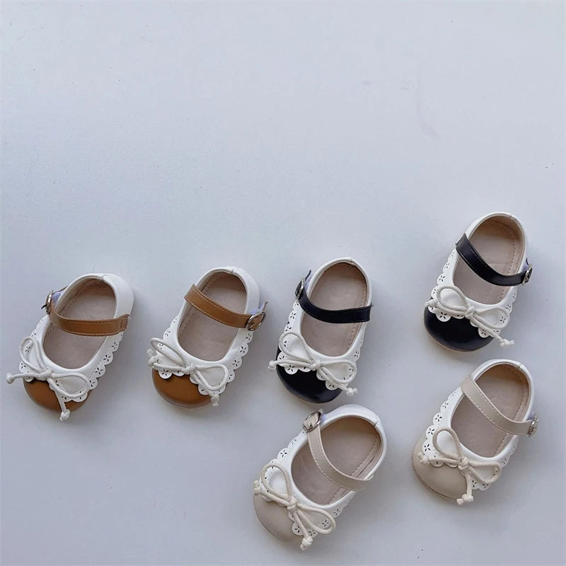 Baby Girls Walking Shoes Spring Autumn Newborn Shoes Infant Comfortable Soft Soled Toddler Kids Lace Bow Princess Shoes