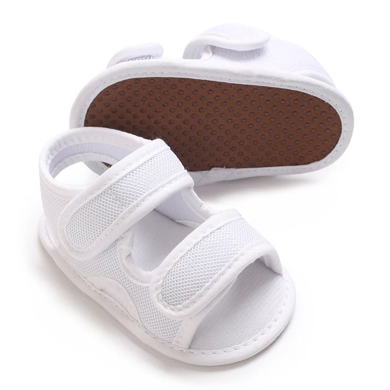 0-18M Baby Walking Sandals - Breathable Anti-Slip Soft Sole Shoes for Newborn Boys & Girls, Summer Infant First Walkers