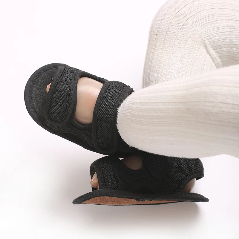 0-18M Baby Walking Sandals - Breathable Anti-Slip Soft Sole Shoes for Newborn Boys & Girls, Summer Infant First Walkers