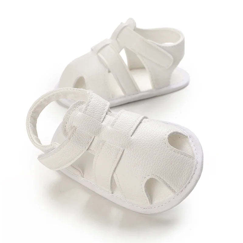0-18M Baby Walking Sandals - Breathable Anti-Slip Soft Sole Shoes for Newborn Boys & Girls, Summer Infant First Walkers