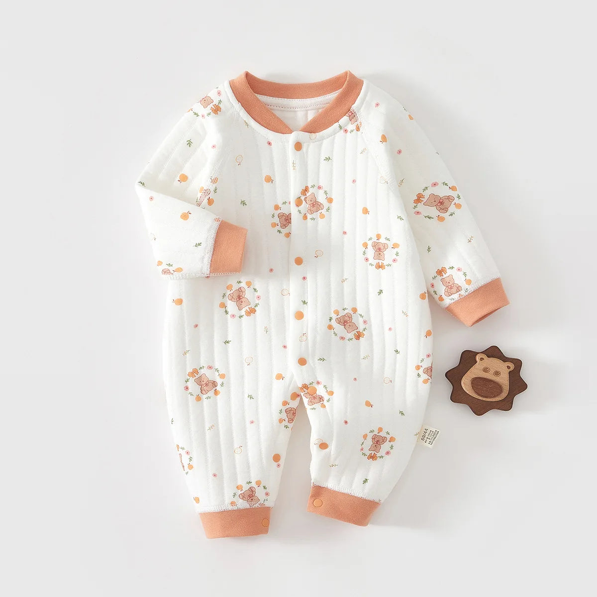 Baby Jumpsuit Clothes bodysuit Thickening Cotton  Boys Girls Cute Printed Bear Romper Infant Onesie Spring Trend 1-3-6-9-12M