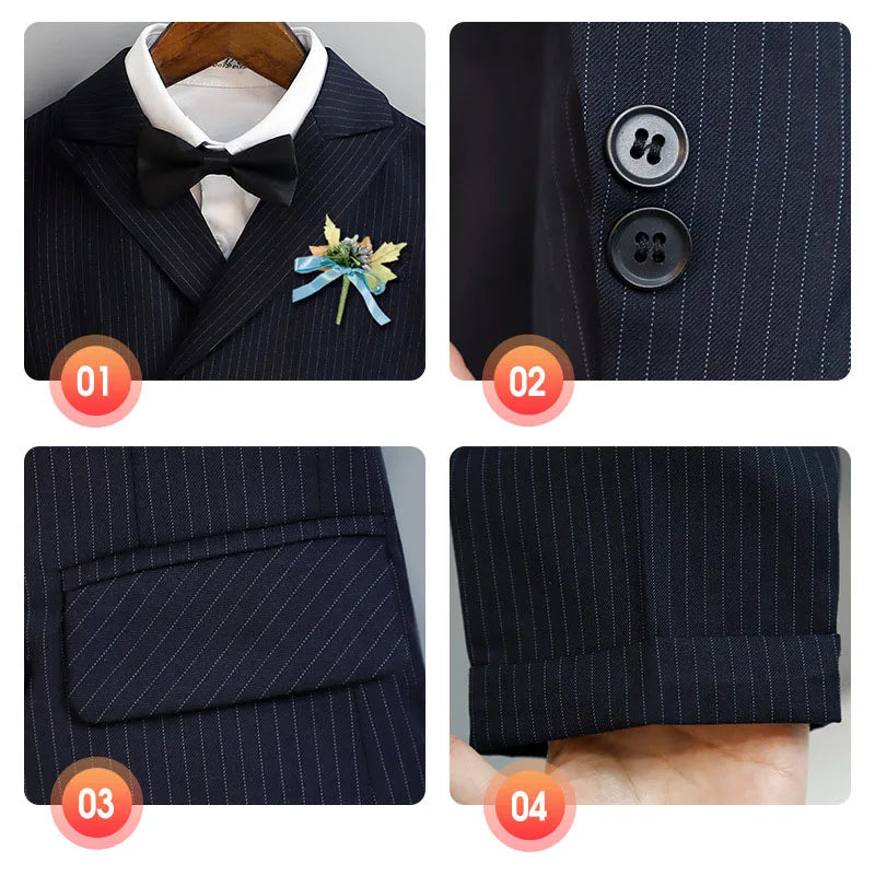 Kinder Schwarzer Klavieranzug Kinder Hochzeit Party Foto Anzug Blumenjungen Smoking Kleid Neugeborenes Baby 1 Jahr Geburtstag Kostüm