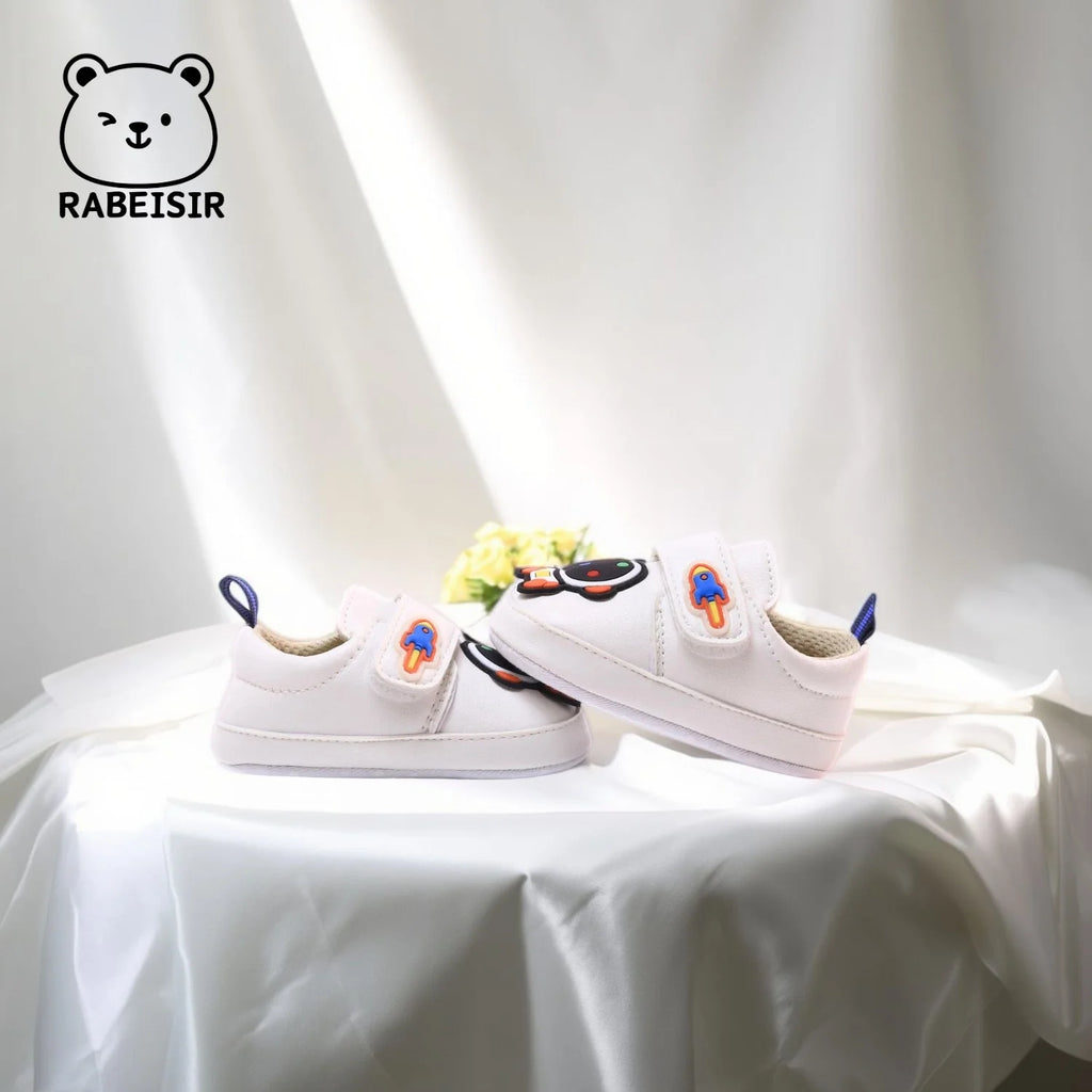 Baby Jungen Sneakers 0-1 Jahre Baby Kleinkind Schuhe Weiche Sohle Atmungsaktiv Rutschfest Cartoon-Muster