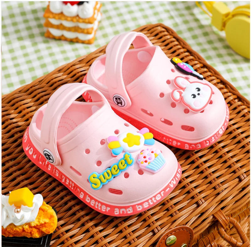 Summer Baby Shoes Sandals Cartoon Design Mules for Girls And Boys Infant Garden Shoes New Products for Children