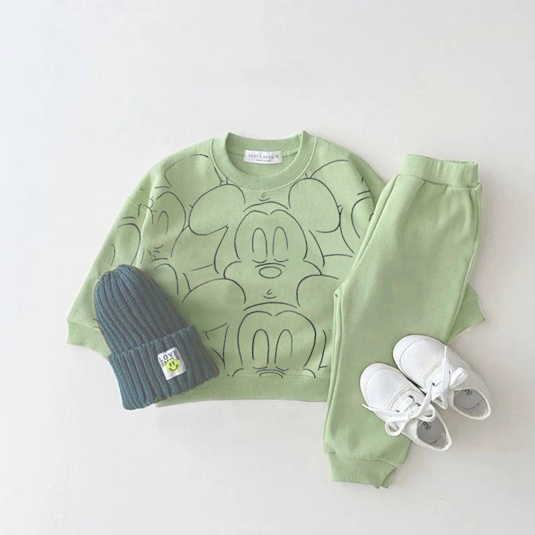 Neue Designer Cartoon Kleidung Trainingsanzug Baby Junge Sommer Bedruckte Kleidung T-Shirt+Shorts Baby Mädchen Lässige Einfarbige Sets