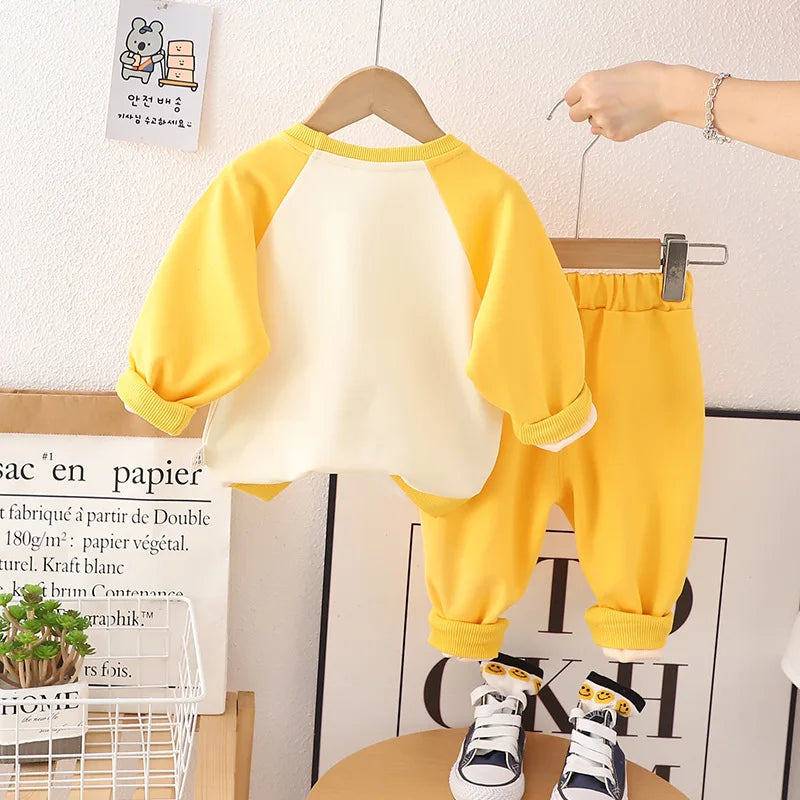 Baby Jungen Kleidung Set Frühling Herbst Sportanzüge für Kinder Cartoon 3D Tasche Sweatshirts Hosen 2tlg. Trainingsanzüge für Jungen Outfits