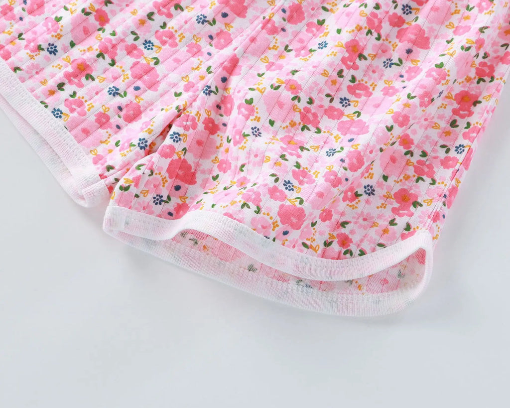 Summer baby girls' baby clothes outfits set thin cotton breathable cool camisole top+shorts suits for girls' baby clothing sets