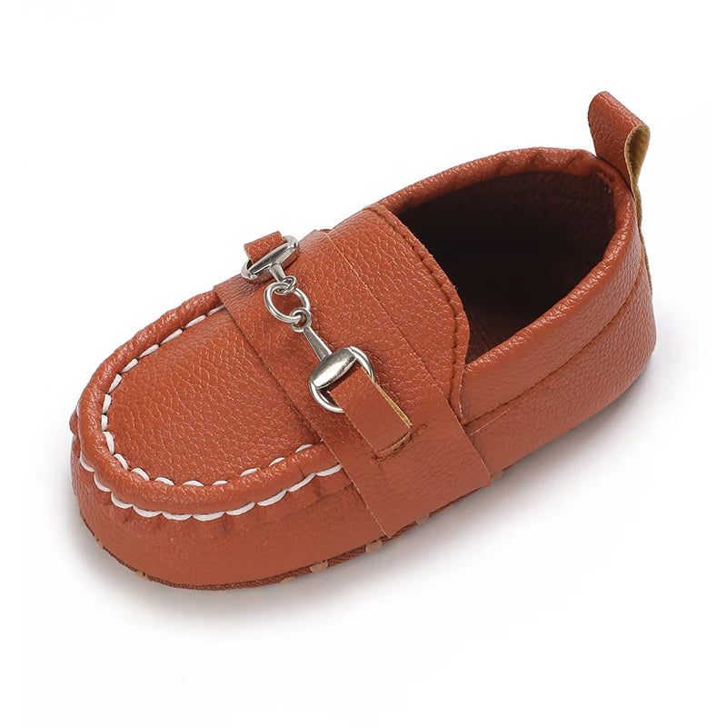 Spring and Autumn British Style Loafers For Babies Aged 0-12 Months Comfortable and Non Slip Walking Shoes