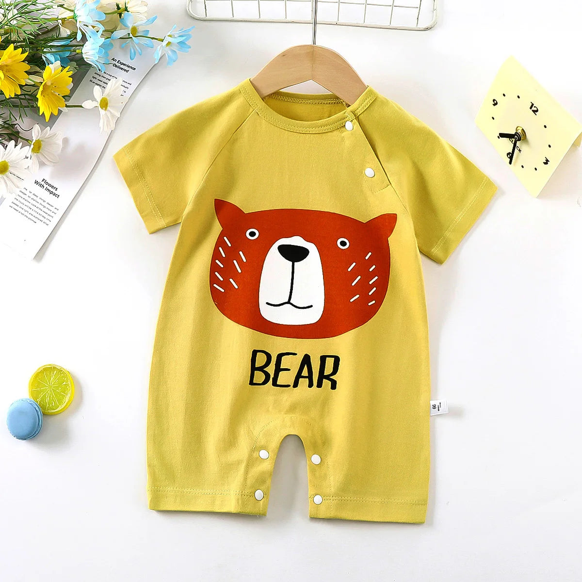 Newborn Baby Clothing Boys Girls Baby Clothes item Cotton Bodysuit Summer Short Sleeve Romper Infant Toddler Sleepwear