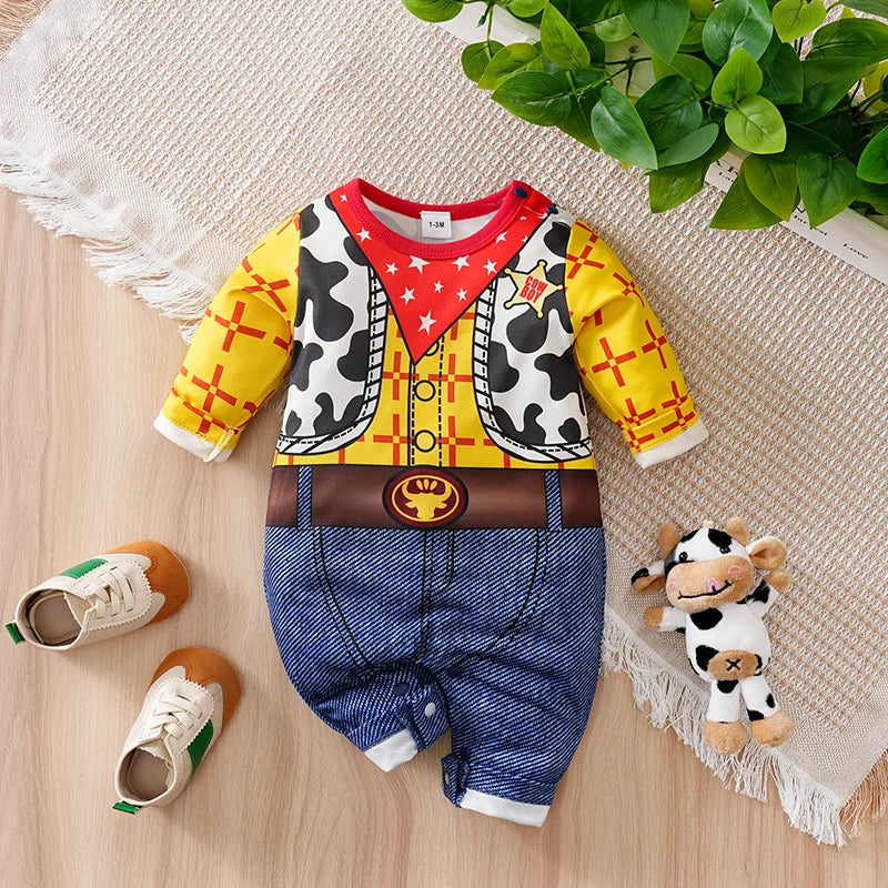 0-24 meses recién nacidos ropa de bebé enterizo de dibujos animados, anime, manga larga, pantalones, banquetes, primavera, otoño, moda, ropa de neón